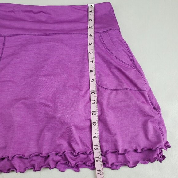 Peter Millar Ruffle Golf Skort Womens Medium Purple Tennis UPF Sun Protection - Picture 7 of 8